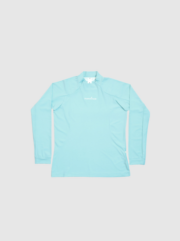 Softouch Long Sleeve Mock Neck Tee - Blue