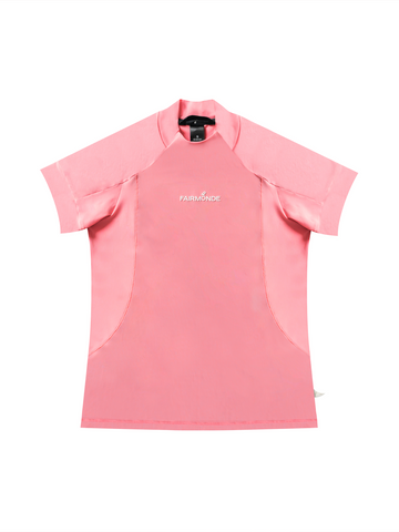 Active Fit Mock Neck Tee - Flamingo